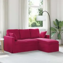 Sofa Vyno Raudona 198 X 134 X 80 Cm Aksomas
