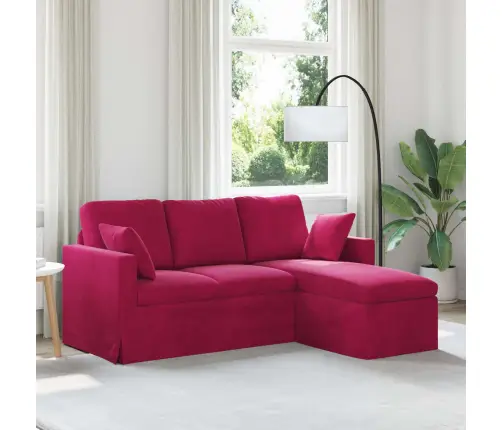 Sofa Vyno Raudona 198 X 134 X 80 Cm Aksomas