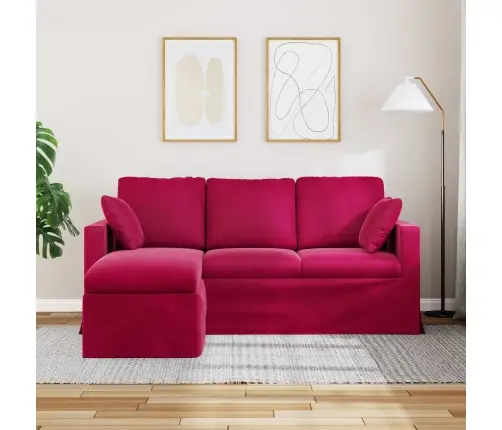 Sofa Vyno Raudona 198 X 134 X 80 Cm Aksomas