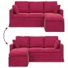 Sofa Vyno Raudona 198 X 134 X 80 Cm Aksomas