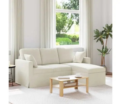 Dīvāns Krēmkrāsa Vidaxl