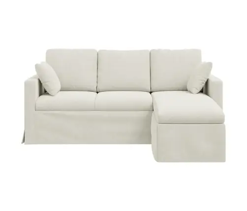 Dīvāns Krēmkrāsa Vidaxl