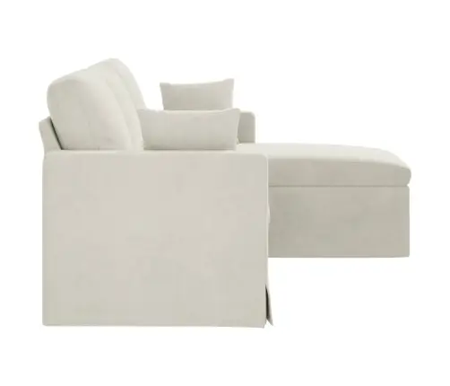 Dīvāns Krēmkrāsa Vidaxl