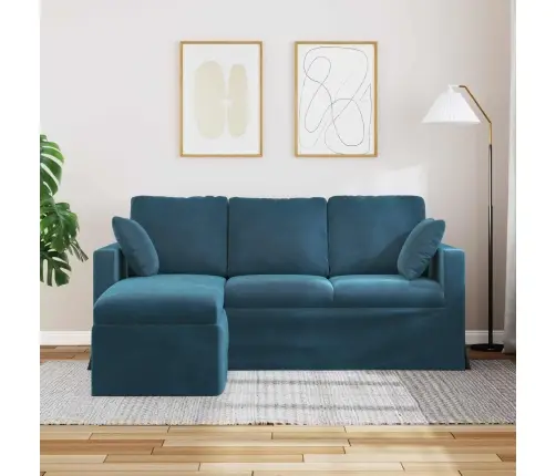 Sofa Mėlyna 198 X 134 X 80 Cm Aksomas