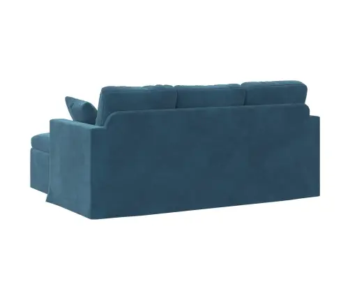 Sofa Mėlyna 198 X 134 X 80 Cm Aksomas