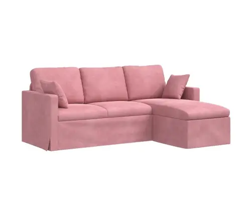 Sofa Rožinė 198 X 134 X 80 Cm Aksomas