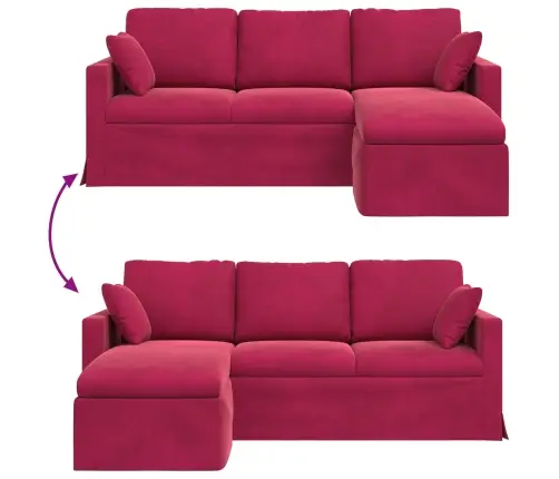 Dīvāns Vīna Sarkans Vidaxl