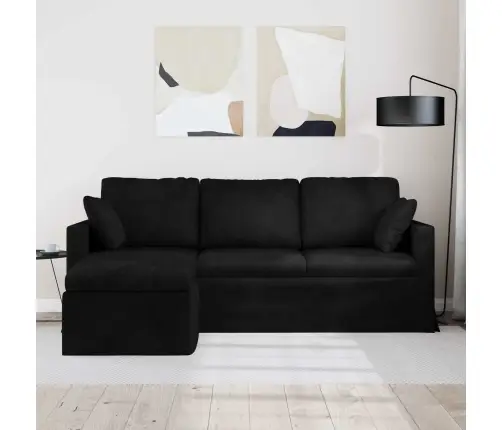 Dīvāns Melna Vispārējās Izmēri: 198 X 134 X 80 Cm (P X D X A) Vidaxl