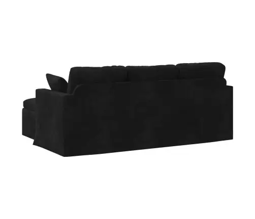 Dīvāns Melna Vispārējās Izmēri: 198 X 134 X 80 Cm (P X D X A) Vidaxl