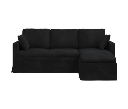 Dīvāns Melna Vispārējās Izmēri: 198 X 134 X 80 Cm (P X D X A) Vidaxl