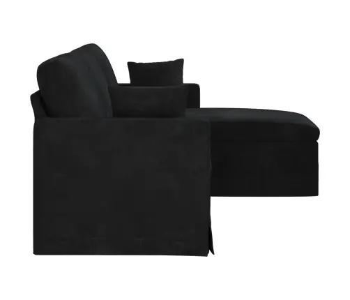 Dīvāns Melna Vispārējās Izmēri: 198 X 134 X 80 Cm (P X D X A) Vidaxl