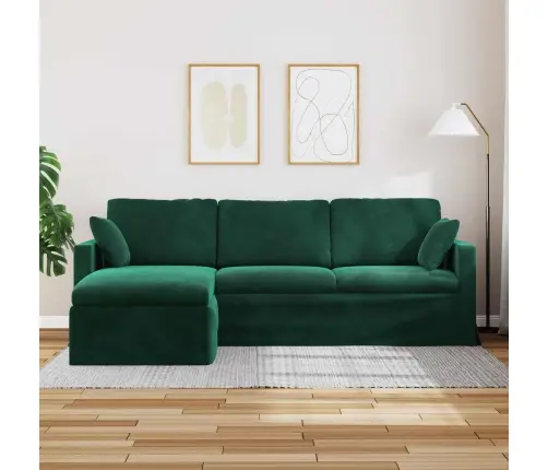 Dīvāns Tumši Zaļš Vidaxl