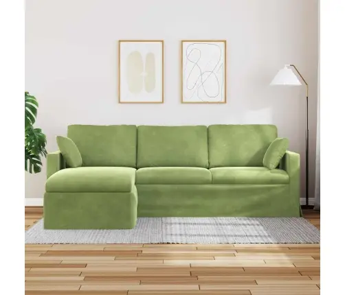 Sofa Šviesiai Žalia 198 X 134 X 80 Cm Aksomas