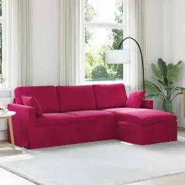 Sofa Vyno Raudona 198 X 134 X 80 Cm Aksomas