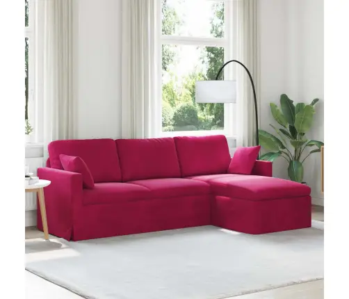 Sofa Vyno Raudona 198 X 134 X 80 Cm Aksomas
