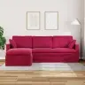 Sofa Vyno Raudona 198 X 134 X 80 Cm Aksomas