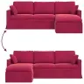 Sofa Vyno Raudona 198 X 134 X 80 Cm Aksomas