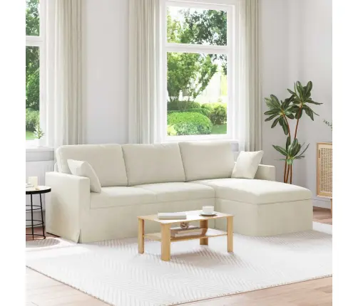 Sofa Kreminė 198 X 134 X 80 Cm Aksomas