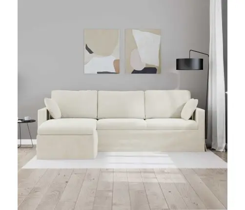 Sofa Kreminė 198 X 134 X 80 Cm Aksomas