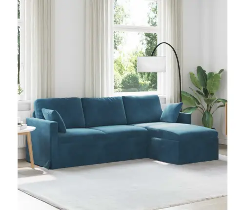 Sofa Mėlyna 198 X 134 X 80 Cm Aksomas