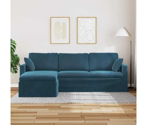 Sofa Mėlyna 198 X 134 X 80 Cm Aksomas