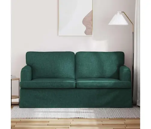 Dīvāns Tumši Zaļš 142 X 80 X 85 Cm Metāls Vidaxl