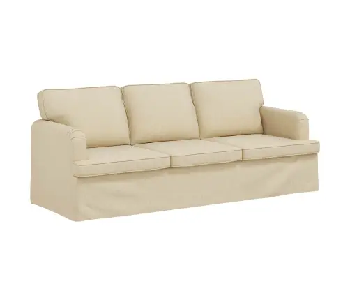 Dīvāns Krēmkrāsa 142 X 80 X 85 Cm Metāls Vidaxl