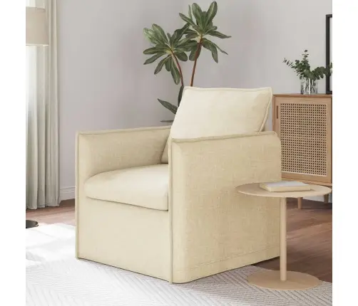 Dīvāns Krēmkrāsa 195 X 82 X 85 Cm Metāls Vidaxl