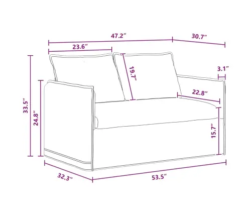Diivan Tumehall 136 X 82 X 85 Cm Kangas