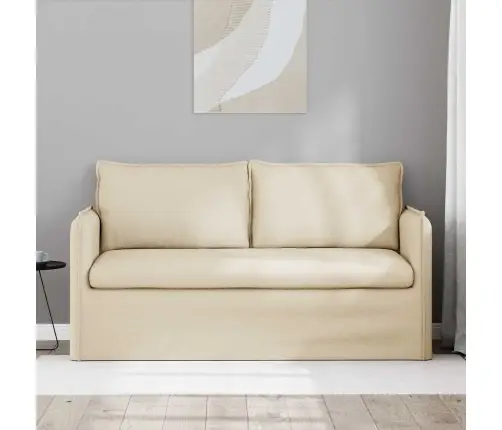 Sofa 140Cm Kreminė Metalas