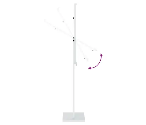 Izstāžu Stendi Balts 26,5 X 26,5 X 127 Cm Tērauds Vidaxl