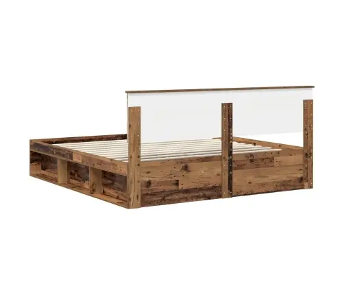 Gultas Rāmis Vecs Koks 200 X 200 Cm Inženierijas Koks Vidaxl