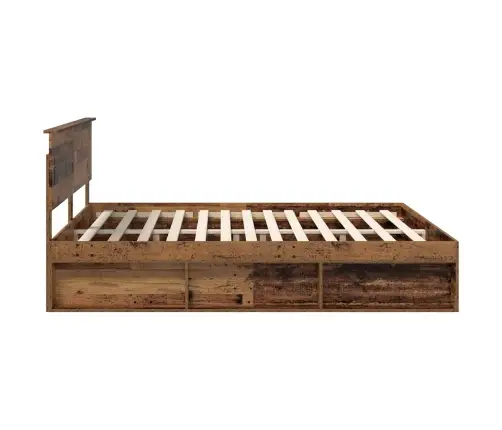 Gultas Rāmis Vecs Koks 200 X 200 Cm Inženierijas Koks Vidaxl