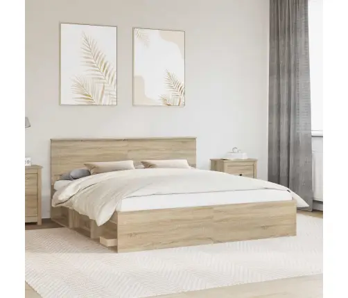 Voodi Raam Peaga Sonoma 180 X 200 Cm Tehispuit