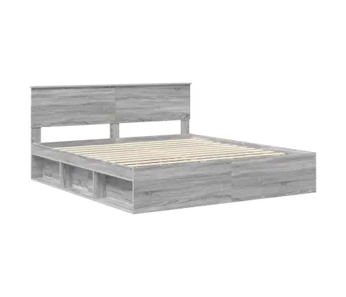 Lovos Rėmas Pilkas Sonoma 180 X 200 Cm Apdirbta Mediena