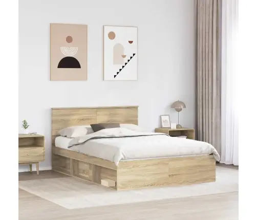 Lovos Rėmas Rūkyta Ąžuolas 150 X 200 Cm Apdirbta Mediena