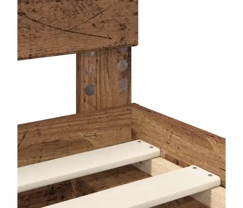 Gultas Rāmis Vecs Koks 150 X 200 Cm Inženierijas Koks Vidaxl