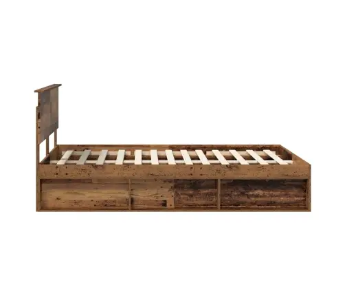 Gultas Rāmis Vecs Koks 150 X 200 Cm Inženierijas Koks Vidaxl