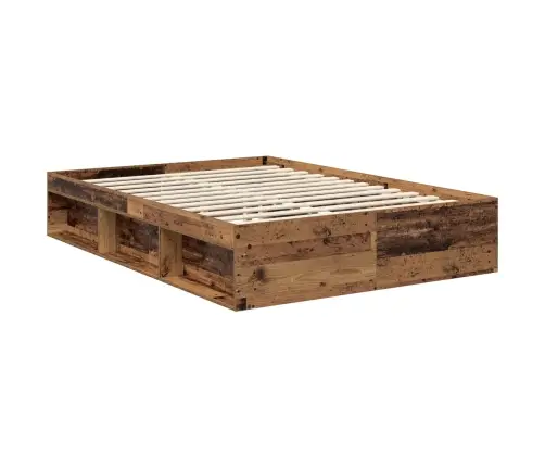 Voodi Raam Peaga Vana Puit 140 X 200 Cm Tehispuit