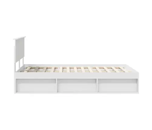 Gultas Rāmis Balts 135 X 190 Cm Inženierijas Koks Vidaxl