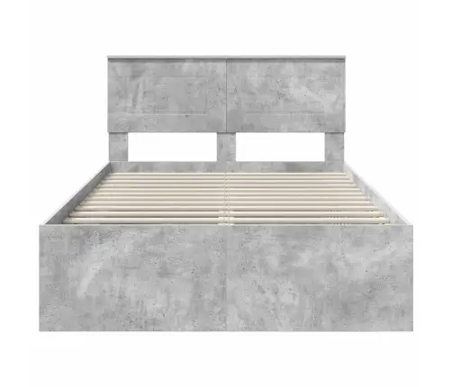 Voodi Raam Peaga Betoonhall 135 X 190 Cm Tehispuit