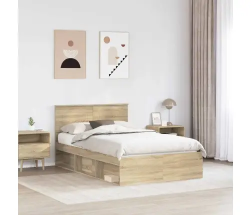 Voodi Raam Peaga Sonoma 120 X 190 Cm Tehispuit