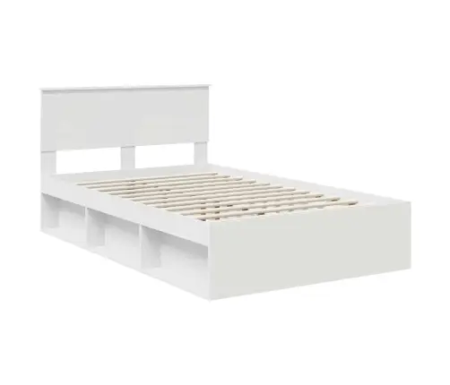 Gultas Rāmis Balts 120 X 200 Cm Inženierijas Koks Vidaxl