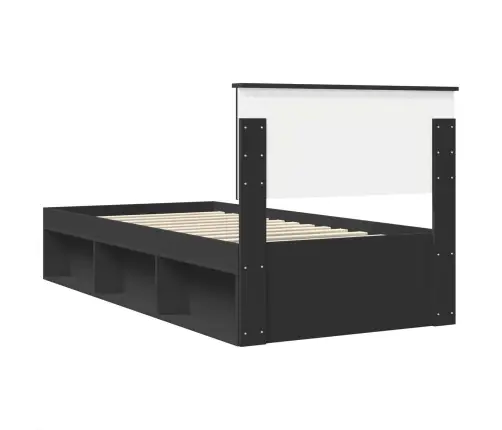 Lovos Rėmas Su Galvūgalio Juoda 100 X 200 Cm Apdirbta Mediena