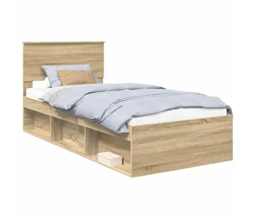 Lovos Rėmas Su Galvūgalio Sonoma 100 X 200 Cm Apdirbta Mediena