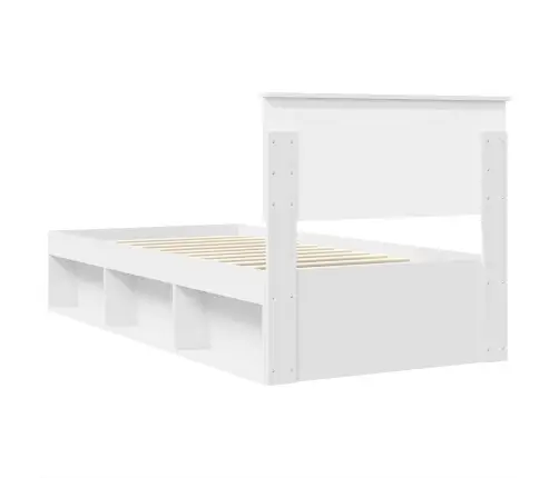 Voodi Raam Peaga Valge 90 X 200 Cm Tehispuit