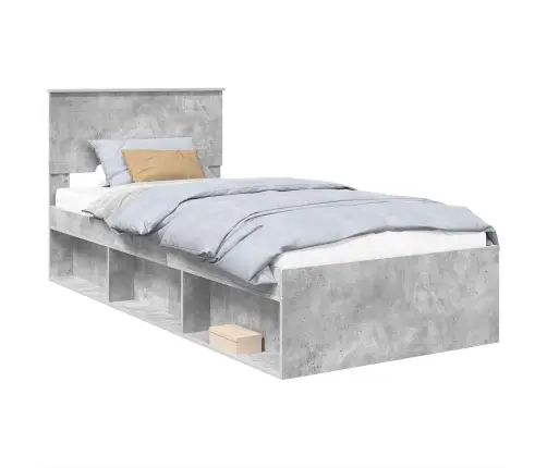 Voodi Raam Peaga Betoon 90 X 200 Cm Tehispuit