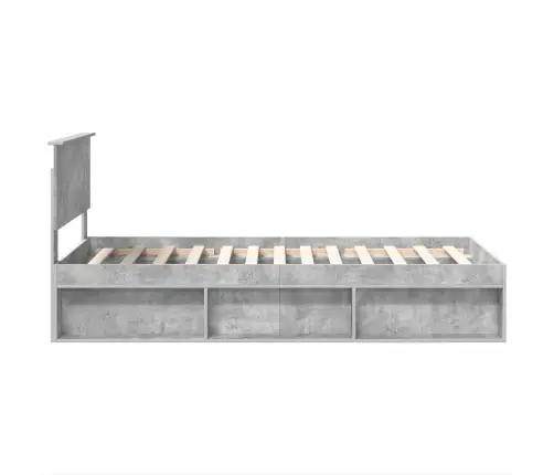 Voodi Raam Peaga Betoon 90 X 200 Cm Tehispuit