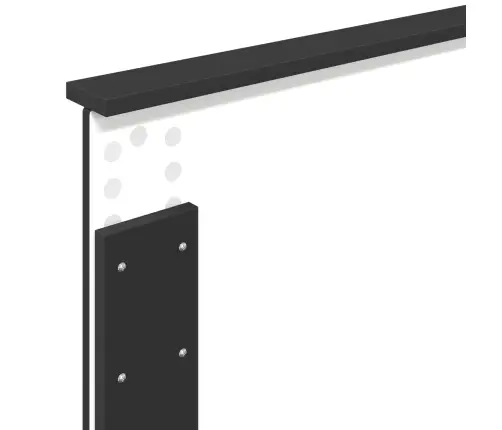 Gultas Rāmis Melna 75 X 190 Cm Inženierijas Koks Vidaxl