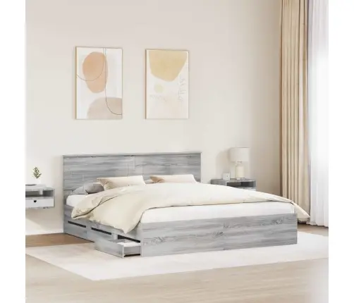 Voodi Raam Sahtliga Peaga Hall Sonoma 180 X 200 Cm Inseneripuit